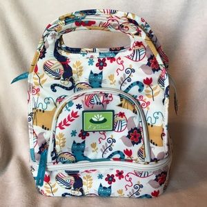 Lily Bloom Cat Print Lunch Bag/Box